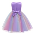 thumbnail image 3 of VKOYWKM Robe Formelle pour Filles Sans Manches Robe à Paillettes Scintillantes Fermeture Éclair au Dos Robe avec Nœud Robe de Demoiselle d'Honneur en Tulle Robes de Soirée Formelles Robe de Bal pour 2T-10T, 3 of 8