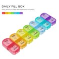 thumbnail image 3 of 2 Pcs Pill Organizer Weekly Travel Pill Box Compartment Pill Organizer Portable 7 Day Pill Case, 3 of 9