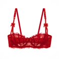 thumbnail image 1 of Varsbaby Sexy Unlined Balconette Demi-Cup Underwire Lace Bra, 1 of 5