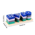 thumbnail image 3 of Mikilon Wooden Educational Toys, Shape Color Sorting Preschool Stacking Blocks Puzzles Toys for Age 1 2 3, 3 of 9