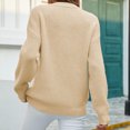 thumbnail image 4 of EGNMCR Chandails pour Femmes Hiver Chaud Haut Ample Couleur Unie Manches Col Rond Chandail, Cadeaux pour Femmes, 4 of 6