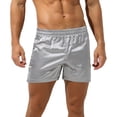 thumbnail image 1 of Sinleey Boxeurs Shorts pour Hommes à Taille Élastique Brillants Anti-Taches Vêtements de Nuit sous-Vêtements Vêtements de Nuit Pyjamas Culottes Gris m, 1 of 7