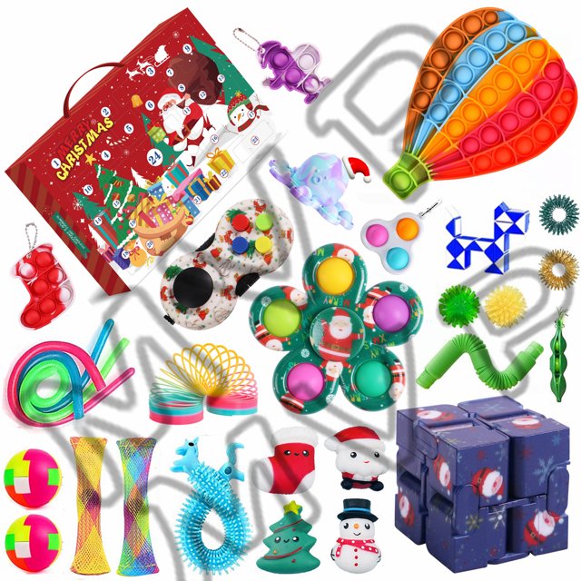 Wangsaura Christmas Fidget Toy Cartoon Kid Brain Training Stress Relief Toys