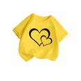 thumbnail image 3 of WEAIXIMIUNG Vêtements pour Ado Fille Rentrée des Classes Fille Mignonne Graphique Col Rond Manches Courtes T-Shirt d'Été Décontracté T-Shirt 130, 3 of 6