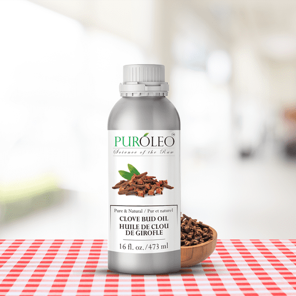 PUROLEO Clove Bud Essential Oil 16 Fl Oz/473 ML (Packed In Canada) 100% Pure and Natural, Steam Distilled for Aromatherapy, Unleash the Spicy, Warm and Invigorating Aroma