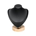 thumbnail image 3 of Necklace Display Bust Smooth Stable for Dresser Retail pu leather durable store Showroom Black S, 3 of 8