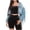 02-Blue winter coats for women, variant on Mceream 2025 Denim Jacket for Women Long Sleeve Hollow Out Fringe Cropped Jean Jacket Plus Size Chamarra De Mezclilla Para Mujer Blue S