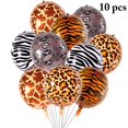 thumbnail image 2 of 10PCS Animal Print Balloons Realistic Giraffe Safari Balloons Latex Balloons, 2 of 10