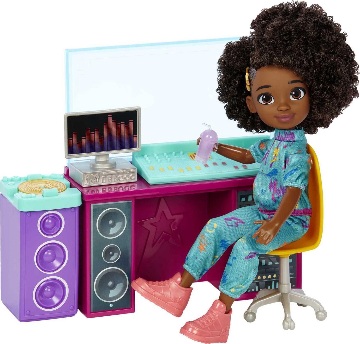 Karma’s World Making Rhymes Recording Studio 13-Piece Playset with Doll