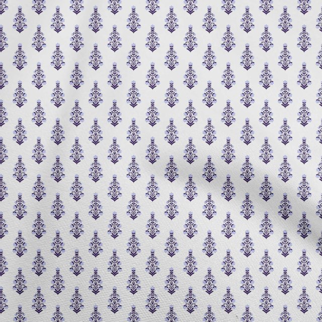 oneOone Rayon White Fabric Asian Block Sewing Craft Projects Fabric Prints By Yard 56 Inch Wide