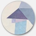 thumbnail image 1 of Designart 'Purple Geometric Bridge I' Geometric Metal Circle Wall Art, 1 of 3