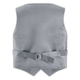 thumbnail image 2 of YONGHS Garçons Enfants Gilet de Costume Satiné Formel Coupe Classique Col en V à Simple Boutonnage Gilet de Robe Gris 4, 2 of 6