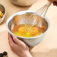 thumbnail image 4 of Cooking Utensils Pro Set in Stainless Steel Thickened Large Basin -Functional Dishwashing and Egg Beater Plate Fruit Plate Birdbath Soup Basin Graduated Wash Basin for Kitchen, 4 of 7