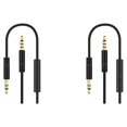thumbnail image 3 of bedienty Car Stereo  for AUX Cable Computer Headphone Handsfree Phone Call Wire Control 3 .5mm Audio Cord black 2Set, 3 of 6