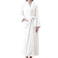 thumbnail image 2 of Women'S Double Pocket Flannel Bathrobe Soft And Warm Double Faced Velvet Bathrobe Pajamas And Home Wear Bathrobe Robe, 2 of 6
