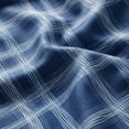 thumbnail image 2 of Malibu Home Collection Plaid Roi Ensemble de douillette 3 pièces Blue Denim, 2 of 2