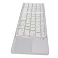thumbnail image 3 of Foldable  Keyboard, USB Charging 63 Keys Pocket Size 3 Folding Keyboard With Touchpad 10m Connection  For Laptop Silver White, 3 of 8