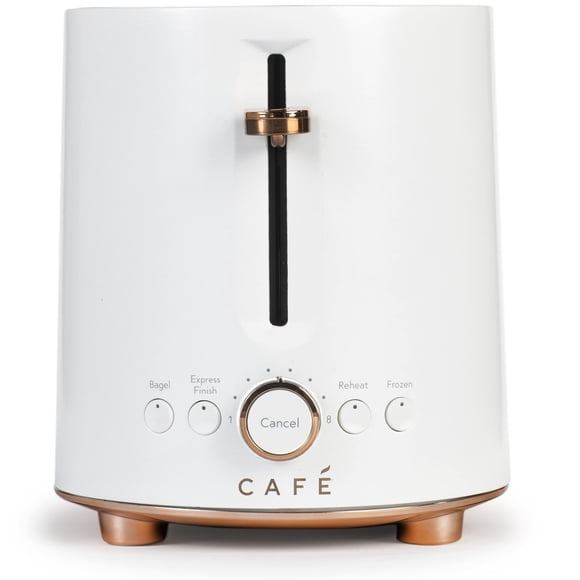 Café Express Finish 2-Slice Toaster | Extra-Wide Slots, Extra Lift for Waffles, Pastries, Texas Toast & More | 4 Pre-Set Functions, 8 Shade Op