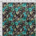 thumbnail image 4 of oneOone Polyester Spandex Turquoise Green Fabric Florals Sewing Material Print Fabric By The Yard 56 Inch Wide-D2, 4 of 4