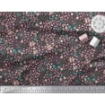 thumbnail image 2 of Soimoi Black polyester Crepe Fabric Floral & Leopard Animal Skin Print Fabric by the Yard 52 Inch Wide, 2 of 3