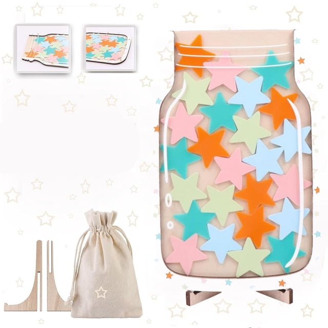 Fridja Christmas Gifts Magnetic Rewards Glass for Kids Classroom Star Rewards Glass Magnetic Rewards Chart for Good Behavior Personalized Rewards Glass System for The Classroom Board
