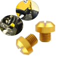 thumbnail image 3 of 2Pcs Moto M10x1.25 Specchietto Retrovisore Filettatura Tappi per Fori Bulloni Gold Positive, 3 of 8