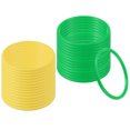 thumbnail image 1 of Uxcell Plastic Ring-Toss Rings for Bottles, Carnival Rings Plastic Hoops for Speed and Agility Practice Outdoor Party Favor Yellow/Green 4 inch, 1 of 7