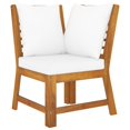 thumbnail image 2 of vidaXL 3 Piece Garden Lounge Set with Cream Cushion Solid Acacia Wood, 2 of 5