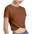 thumbnail image 4 of Yuyuzo Haut d'Entraînement pour Femmes Sans Manches à Col Rond Court Course Actif Yoga Gym T-Shirts, 4 of 7