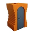 thumbnail image 1 of Orange Vintage Style Pencil Sharpener Pen Holder Desk Organizer Stationery Storage For Office School Supplies Retro Design Multipurpose Desktop Accessory 0.33 Lb, 1 of 2