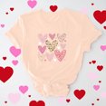 thumbnail image 1 of Meichang T-Shirts de la Saint-Valentin pour Femmes Imprimé Amour Doux Manches Courtes Col Rond Coupe Ample T-Shirts Tendance, 1 of 6