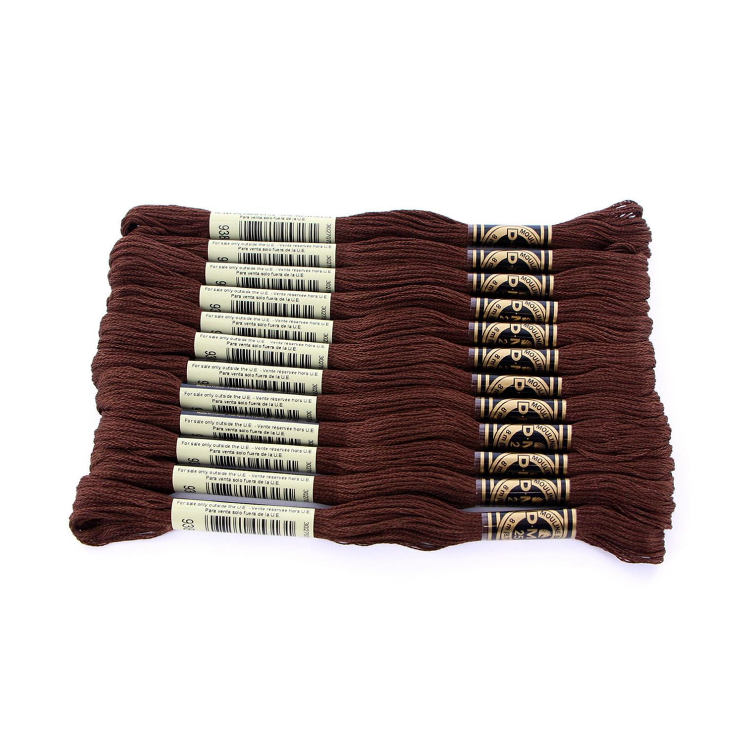 DMC 6 brins fil à broder en coton, 8 m (8.7 yd), brun