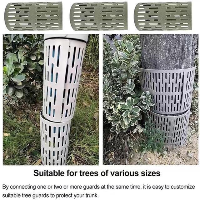 Vrorvz Protège-Tronc d'Arbre Durable et Résistant aux Intempéries avec Conception Respirante et Housse en Plastique Extensible pour Protéger les Plantes contre les Dommages Causés par les Animaux et la Lumière du Soleil