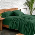 thumbnail image 2 of Bare Home Premium 1800 Collection Ensemble de Draps 3 Pcs, Lit Simple, Vert Forêt, 2 of 10