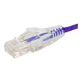 thumbnail image 1 of Monoprice SlimRun - Câble de Patch - RJ-45 (m) vers RJ-45 (m) - 1 Pi - UTP - CAT 6 - Démarré, Relevable, Sans Accroc, Échoué - Violet, 1 of 2