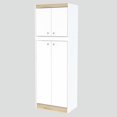 thumbnail image 4 of Inval GALLEY Kitchen 4 Door Pantry in White and Vienes Oak Engineered Wood, 4 of 8