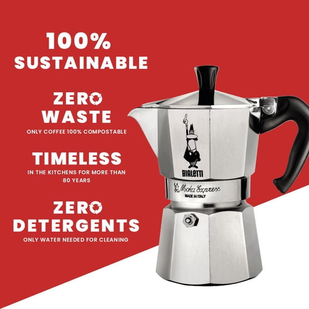 Bialetti - Moka Express Moka Pot 3 Cups, Iconic Stovetop Espresso