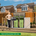 thumbnail image 2 of YODOLLA 46 Cu ft. Outdoor Horizontal Storage Shed in White with Multi-Opening Door Weather Resistant Metal Tool Shed, 2 of 8