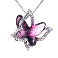 thumbnail image 1 of Jusqu'à 65 % de Rabais sur les Colliers SMihono pour Femmes Collier Papillon en Cristal Multicolore Pendentif de Mode, 1 of 2