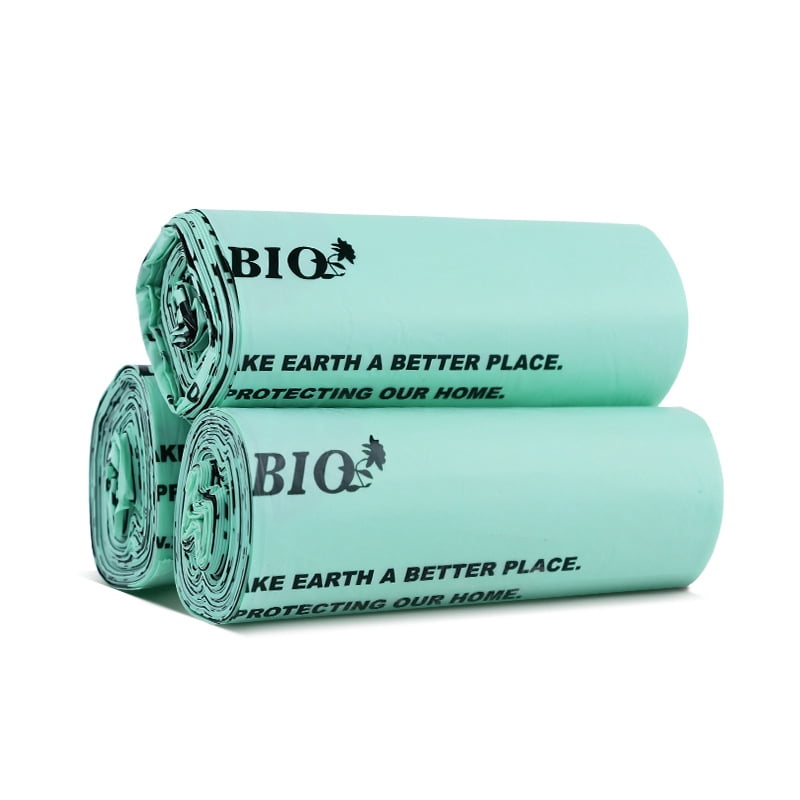 Jinsinto 15 Organic Trash Bags, Organic Garbage Bags, Degradable and Recyclable Kitchen Garbage Bags, Compostable Organic Trash Bag(43*45cm)