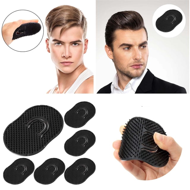 Hair Care Set with Portable Finger Massage Brushes for Scalp Stimulation and Detangling 6PCS