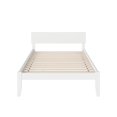 thumbnail image 4 of Leo & Lacey Contemporary Full Solid Wood Platform Bed in White, 4 of 6