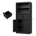 thumbnail image 1 of AKDSteel Tall Freestanding Storage Cabinet, Modern 51'' Cupboard With Doors And 2 Drawers For Dining Room, 1 of 7