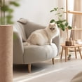 thumbnail image 4 of Cat Scratching Post, Wall-Mounted Cat Tree, Off-White - Qyaukm Cat Scratching Post Wall Mounted Adhesive Cat Scratching Stick Cat Climbing Frame Pet Scratcher Funiture Protector, 4 of 5