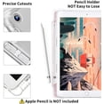 thumbnail image 3 of Compatible for iPad Air 3 Case, iPad Case with Pencil Holder, Soft TPU Translucent Frosted Back Auto Wake/Sleep Smart Cover Cases (Pink), 3 of 9