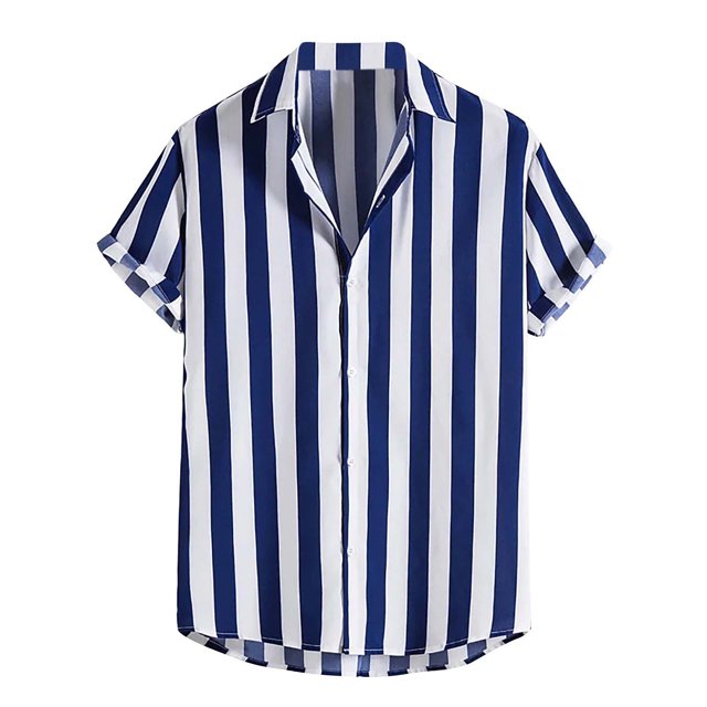 Birdeem Chemises pour Hommes Hommes Décontracté Mode Imprimé Col Rabattu Manches Longues Chemise Respirante Blouse Hauts Manches Courtes Col Rabattu Blouse Chemise