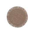 thumbnail image 1 of Placemat Rond Tissé Avec Franges Beige 15 X 15 - Ensemble De 12, 1 of 4