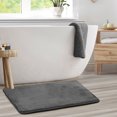 thumbnail image 2 of 1 Large Clara Clark Bath Mat Bathroom Rug - Absorbent Memory Foam Bath Rugs - Non-Slip, Thick, Cozy Velvet Feel Microfiber Bathrug, Plush Shower, Toilet- Floor Bathmats Carpet - Gray - 20"x32", 2 of 6