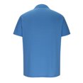 thumbnail image 4 of Dvkptbk Homme Décontracté Uni Col Rabattu Chandail à Rayures Haute Élasticité Manches Courtes Blouse, 4 of 7