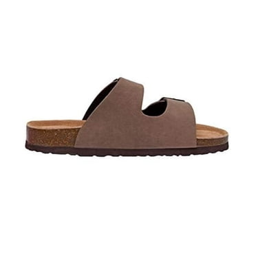 cUSHIONAIRE Womens, Lane Slide Sandals Brown 8 M